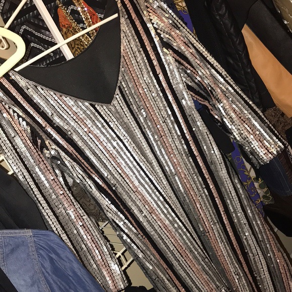 Ombré all Sequined midi Dress New Years (reduced) - Picture 2 of 5